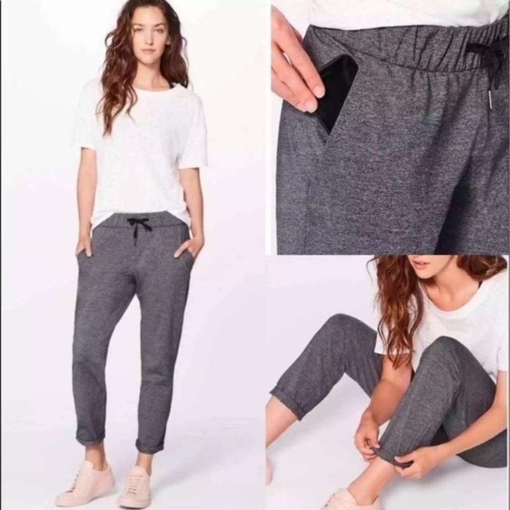 Lululemon On The Fly Pant *28" Heathered Black Size 8